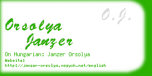 orsolya janzer business card